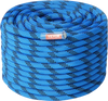 VEVOR 12.7mm Static Climbing Rope, 45.7M(150ft) Outdoor Rock Climbing Rope 30KN Breaking Tension, Fiber Rope with Steel Snap Hooks for Escape, Rappelling, Fire Rescue, Blue