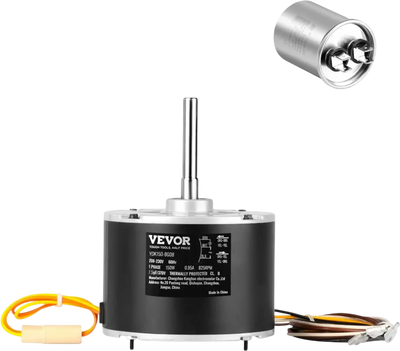 Vevor Condenser Fan Motor 1/5 HP 208-230V 825 RPM Reversible Replacement New