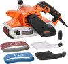 VEVOR 10AMP Belt Sander, 4" x 24" Belt Sanders for Woodworking with 6 Speeds 274-480 m/min, Powerful Sander Machine with 2 in 1 Vacuum Adapter, 2 Dust Bags, 2 Sanding Belts