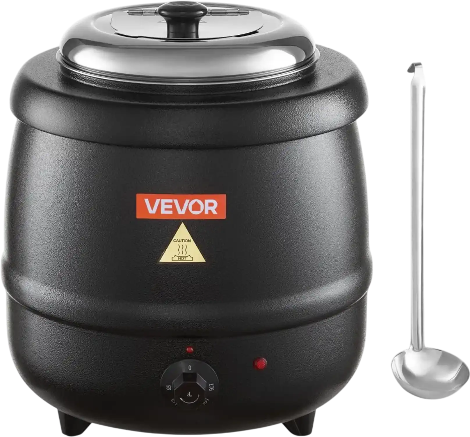 Vevor Soup Warmer Electric 10QT Commercial Kettle 95-176°F Adjustable Black New