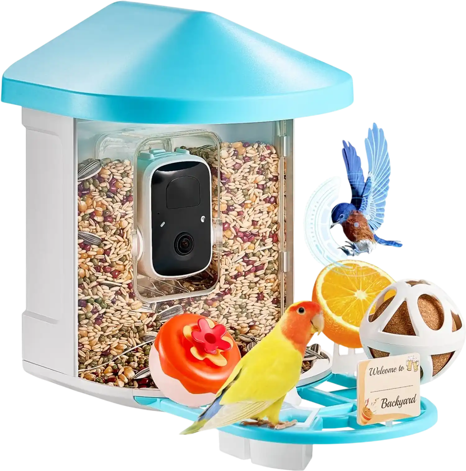 Vevor Bird Feeder Smart Bird Feeder with Camera 2K HD AI Bird Species Identification New