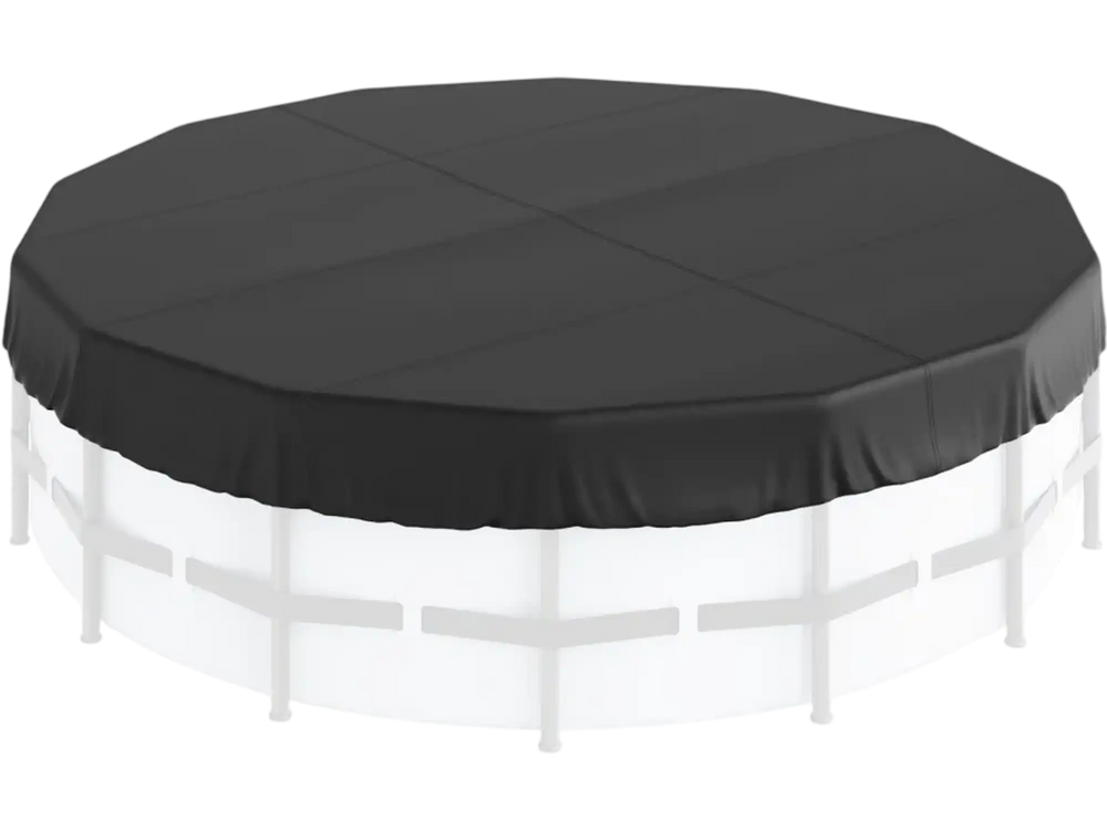 VEVOR 15 Ft Round Pool Cover, Solar Covers for Above Ground Pools, Safety Pool Cover with Drawstring Design, 420D Oxford Fabric Winter Pool Cover, Waterproof and Dustproof, Black