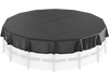 VEVOR 15 Ft Round Pool Cover, Solar Covers for Above Ground Pools, Safety Pool Cover with Drawstring Design, PVC Winter Pool Cover, Waterproof and Dustproof, Black