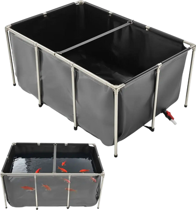 Vevor Above-Ground Fish Pond 270 Gal Clear Viewing Panel New