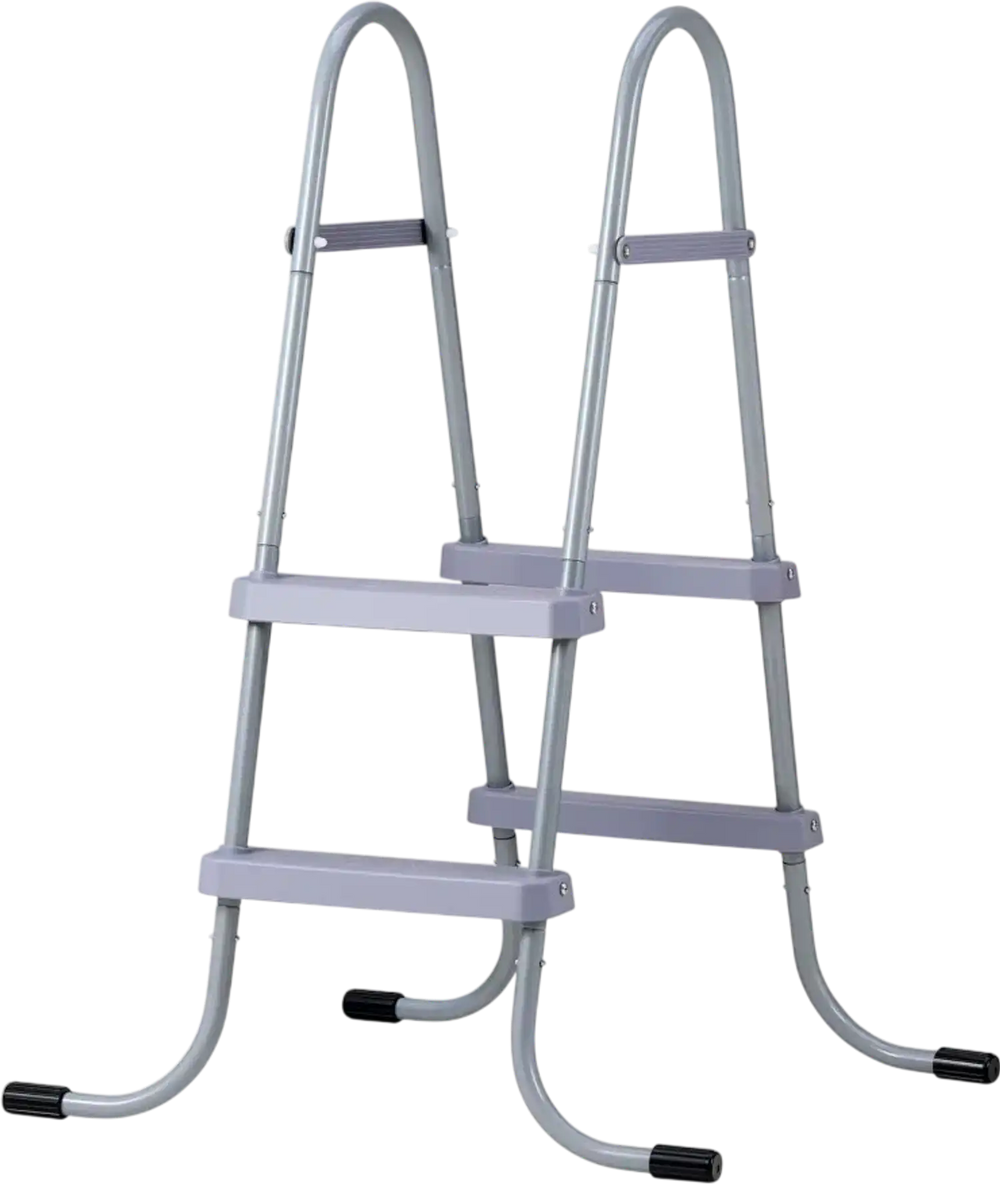 VEVOR Above Ground Pool Ladder, 2-Step Steel A-Frame Swimming Pool Stairs for 33 in High Wall, 300 lbs Capacity Entry/Exit Steps with Secure Non-Slip Sturdy Wide Step, Easy Setup Outdoor, Gray