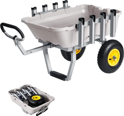 Vevor Fishing Cart Foldable Beach Cart with 13