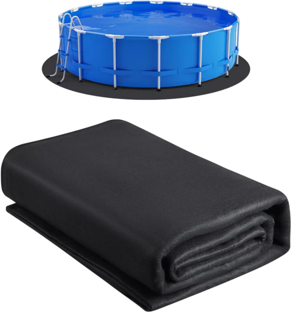 VEVOR 21ft Round Pool Liner Pad, Pool Liner Pad for Above Ground Swimming Pools, Extra-Thick Pool Mat, Prevents Punctures, Recycled Geotextile Material Underlayment Pad, Extend Liner Life