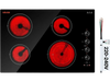 VEVOR Electric Cooktop 30inch 4 Burners Stove Top 6700W 220V No Plug, Ceramic Built-in Radiant Electric Stove , with 11 Power Levels, Timer, Child Lock, Over-Heat Guard, Knob/Touch Control