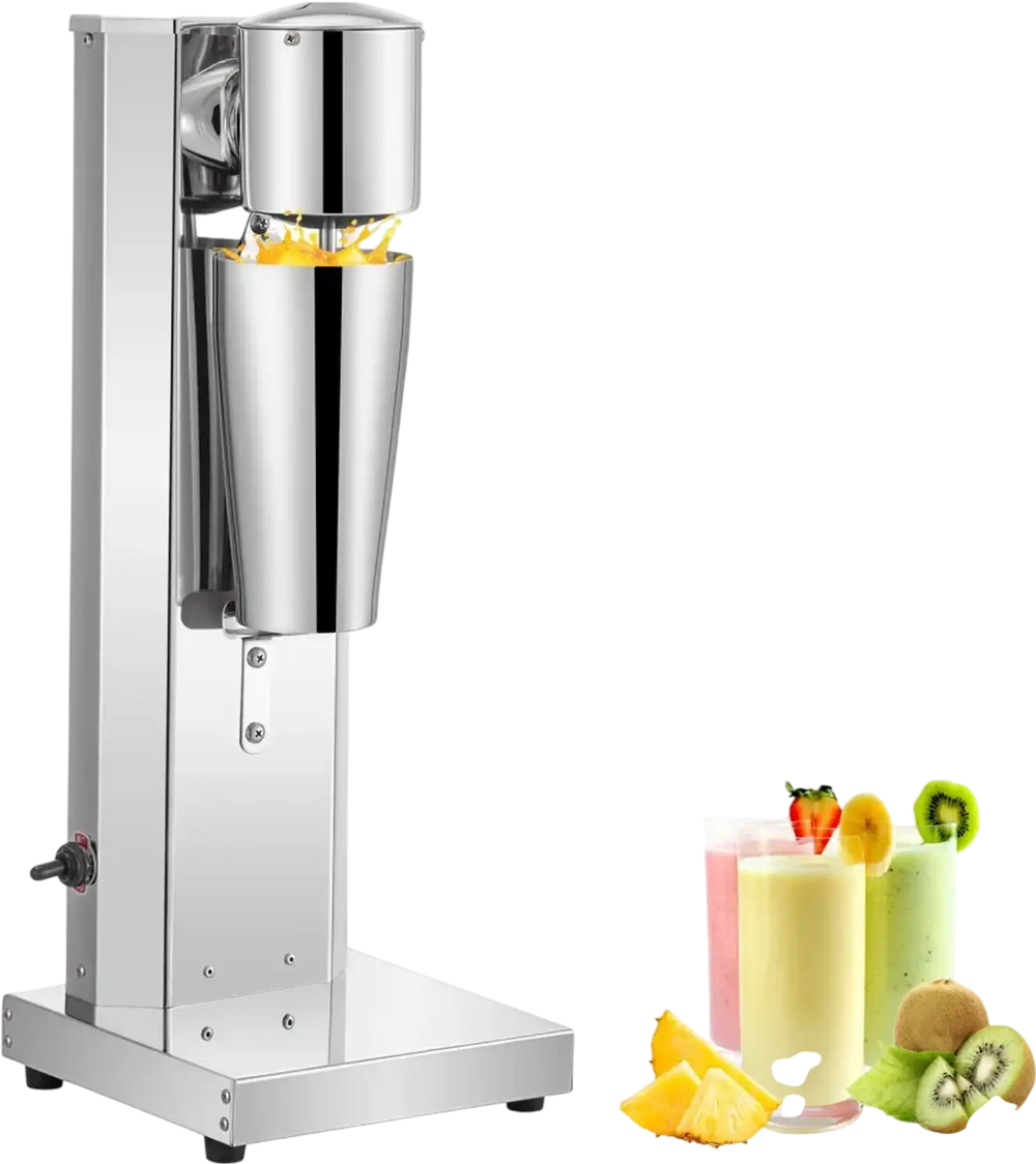 VEVOR Milkshake Maker Kit, Stainless Steel Electric Milkshake Maker, 180W Milkshake Machine, Single Head Classic Milkshake Maker with 800ml Cup, Silver Milkshake Maker Machine, 2 Speed Adjustable