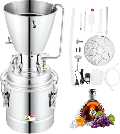 Vevor Alcohol Distiller 8 Gal 30 L Stainless Steel Home Distillery Kit New