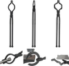 VEVOR Blacksmith Tongs, 18” 3 PCS, V-Bit Bolt Tongs, Wolf Jaw Tongs and Z V-Bit Tongs, Carbon Steel Forge Tongs with A3 Steel Rivets, for Beginner and Seasoned Blacksmiths, Bladesmiths and Craftsmen