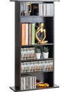 VEVOR Media Storage Cabinet, 5-layer DVD Shelf Holds up to 240 CDs, Adjustable CD Shelves, Protects & Organizes Music, Movie, Video Games or Memorabilia Collections, Espresso
