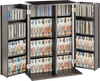 VEVOR Media Storage Cabinet, DVD Cabinet with Doors and Shelves, CD Storage Holds up to 576 CDs, Adjustable DVD Shelf, Protects & Organizes Music, Movie, Video Games or Collections-Espresso