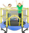 VEVOR 5FT Trampoline for Kids, 60" Indoor Outdoor Trampoline with Safety Enclosure Net, Basketball Hoop and Ocean Balls, Mini Toddler Recreational Trampoline Birthday Gifts for 3+ Years Kids