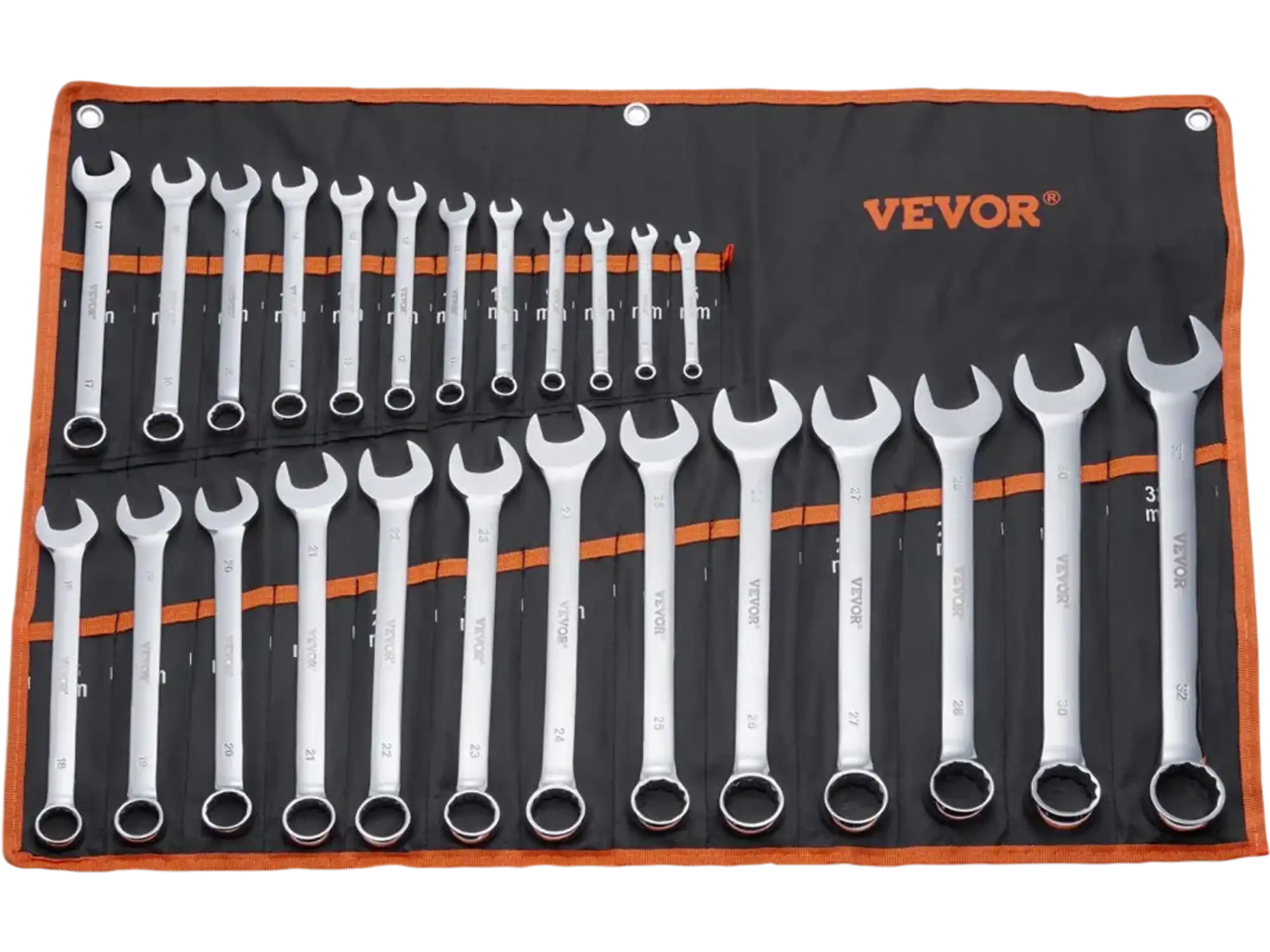 Vevor Combination Wrench Set 25-Piece Metric 6 mm to 32 mm with Roll-Up Pouch New