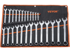 VEVOR Combination Wrench Set, 25-Piece Open End Wrench Set with Roll-up Pouch, Carbon Steel Wrench Set  Metric 6 mm to 32 mm, Ideal for General Household, Garage, Workshop, Auto Repairs, Emergency