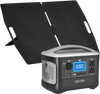 VEVOR Portable Power Station with 100W Solar Panel, 600W Solar Generator Power Station, 493Wh LiFePO4 Battery Backup with 8 Output Ports for Home Emergency, Outdoor Camping, RV Travel