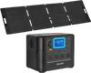 VEVOR Portable Power Station with 200W Solar Panel, 1200W Solar Generator Power Station, 806Wh LiFePO4 Battery Backup with 9 Output Ports for Home Emergency, Outdoor Camping, RV Travel