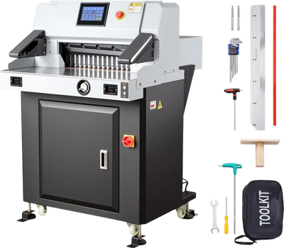 VEVOR Electric Paper Cutter, 1100W Heavy Duty Paper Cutter Machine With 20.28 in Cutting Width, 3.15 in Cutting Thickness, Electric Guillotine Trimmer with Casters and 7 in Touchscreen, for Print Shop