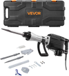 VEVOR Demolition Jack Hammer, 2800 W Powerful Electric Jackhammer, 1200 BPM Concrete Breaker with a Point Chisel, a Flat Chisel, Carrying Case, Gloves, for Concrete, Wall, Brick, Tile and Foundation