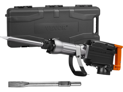 Vevor Demolition Hammer 2200W Electric Jackhammer Concrete Breaker with 2 Chisels & Case New