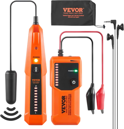 Vevor Underground Cable Locator Wire Tracer Break Detector with Earphone 1000' Detection Length New