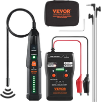 VEVOR Subterranean Wire Locator, Up to 6.5 FT Detection Depth, Earphone-Included Cable Tracer and Break Detector, 3280 FT Detection Range, Ideal for Locating Hidden Pet Fences and Sprinkler Valves