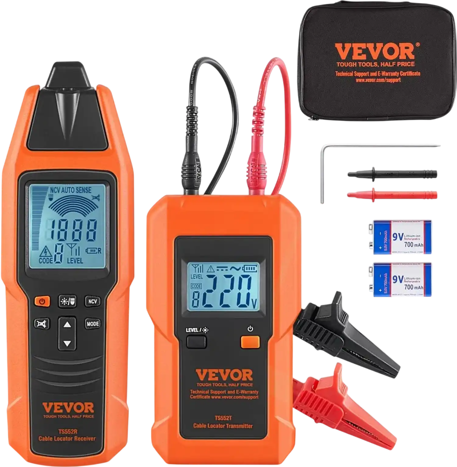 Vevor Cable Locator Underground Wire Tracker 6561' Detection Length New