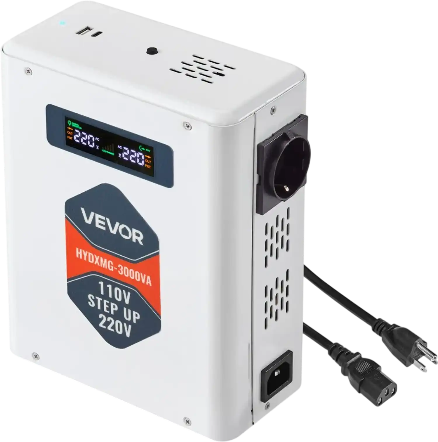 Vevor Voltage Converter 3000VA Step Up Transformer 110V to 220V New