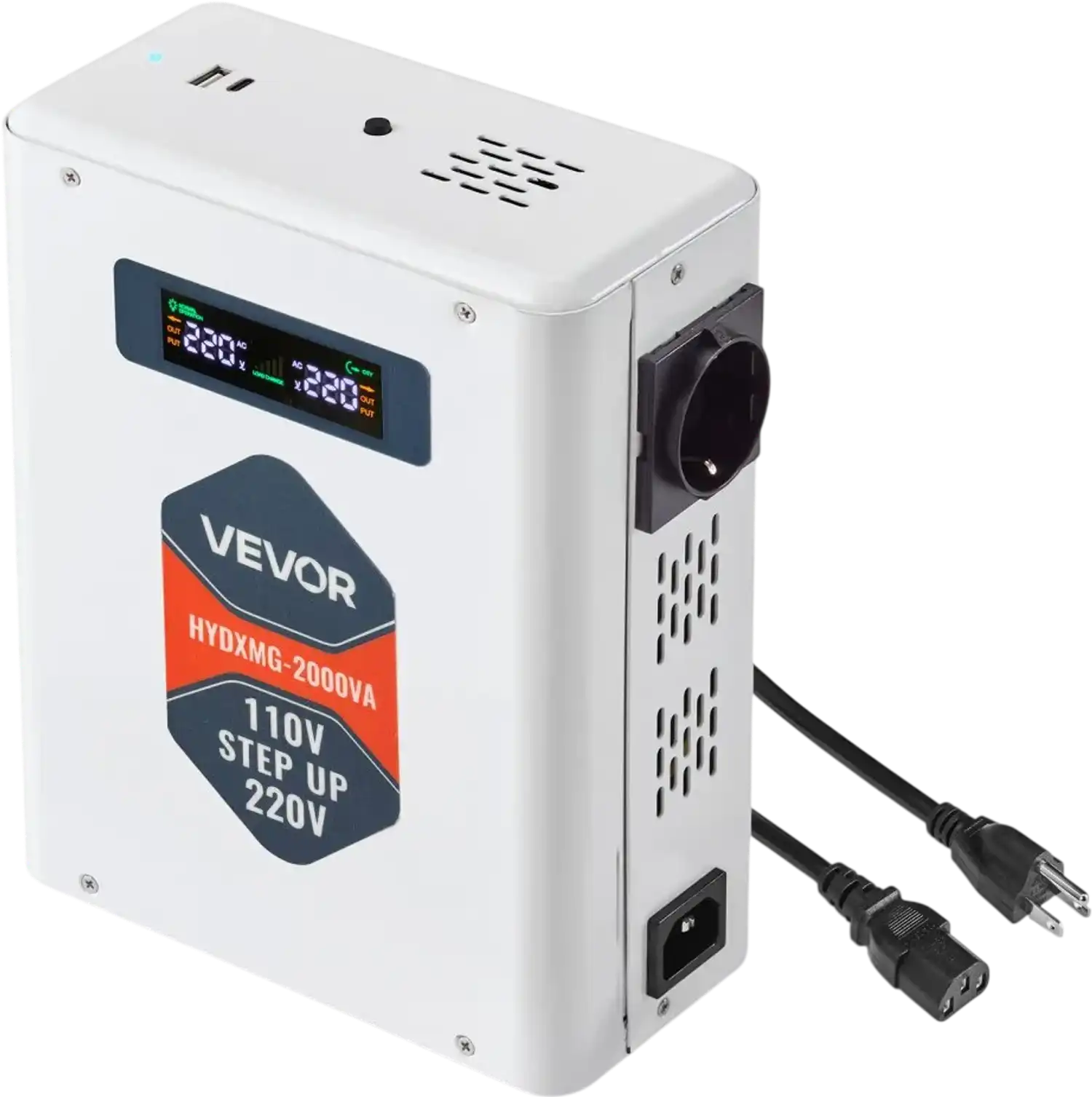 Vevor Voltage Converter 2000VA Step Up 110V to 220V Power Transformer New