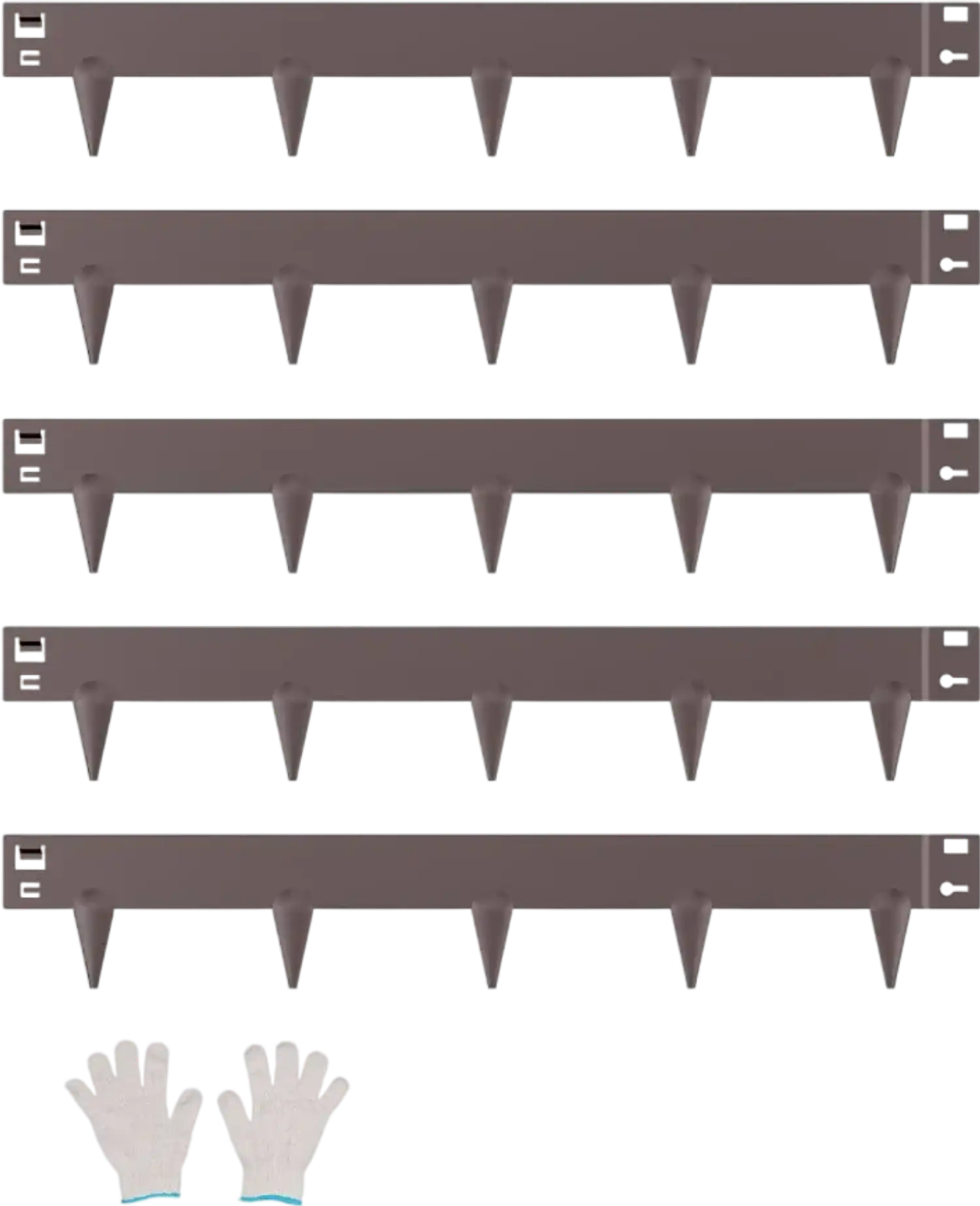 Vevor Landscape Edging Steel Garden Border 5-Pack 39 x 3