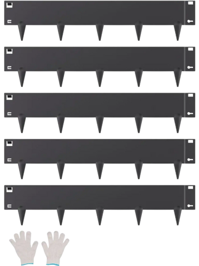 VEVOR Steel Landscape Edging, 5 Packs 39 x 5 in Rust-Resistant Metal Landscape Edging, Bendable Garden Edging Border, Heavy Duty Lawn Edging, Easy-to-Install, Flower Bed Yard Pathway Divider Black