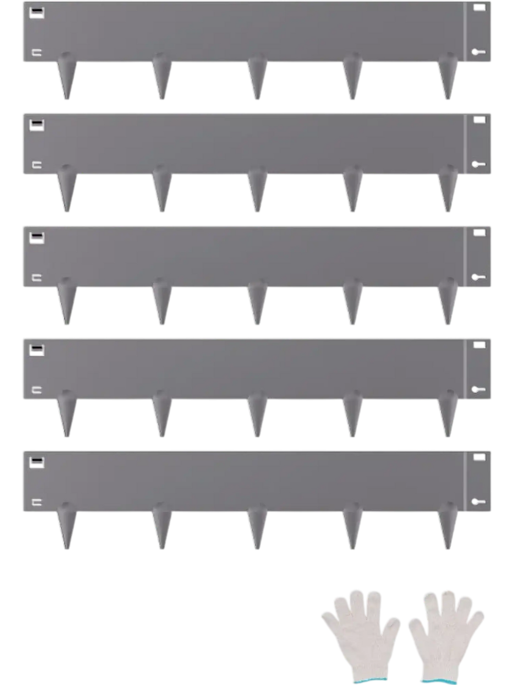 VEVOR Steel Landscape Edging, 5 Packs 39 x 5 in Rust-Resistant Metal Landscape Edging, Bendable Garden Edging Border, Heavy Duty Lawn Edging, Easy-to-Install, Flower Bed Yard Pathway Divider Dark Gray