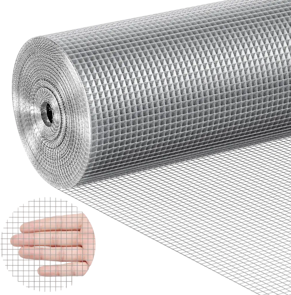 VEVOR Hardware Cloth, 1/4 inch 48in x 100 ft 23 Gauge, Hot Dipped Galvanized Wire Mesh Roll, Chicken Wire Fencing, Wire Mesh for Rabbit Cages, Garden, Small Rodents