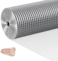 VEVOR Hardware Cloth, 1/2 inch 48in x 100 ft 19 Gauge, Hot Dipped Galvanized Wire Mesh Roll, Chicken Wire Fencing, Wire Mesh for Rabbit Cages, Garden, Small Rodents