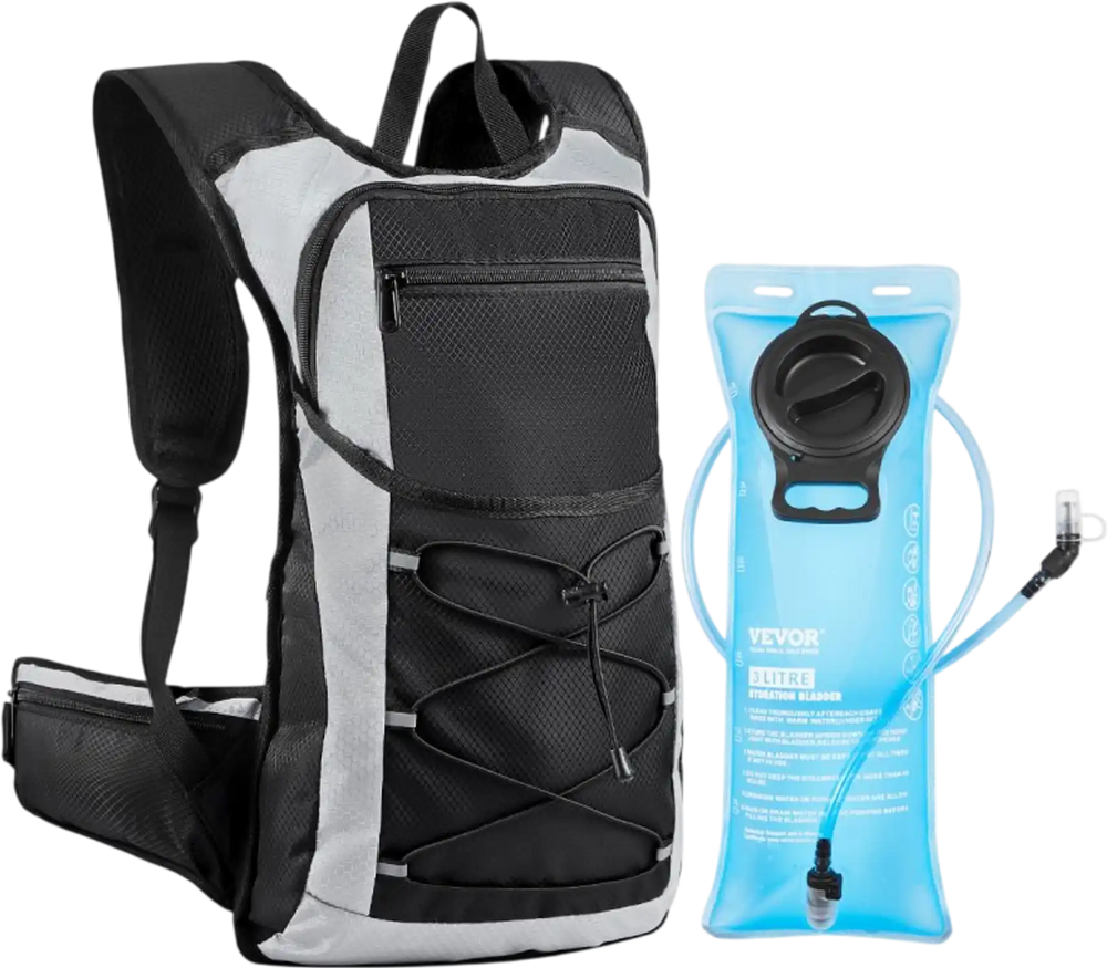 VEVOR Hydration Backpack, 15L Insulated Hydration Pack Backpack with 3L TPU Water Bladder, Hiking Water Backpack with Storage for Men Women, Hydro Water Daypack for Hiking Runnin Hiking Cycling Camping