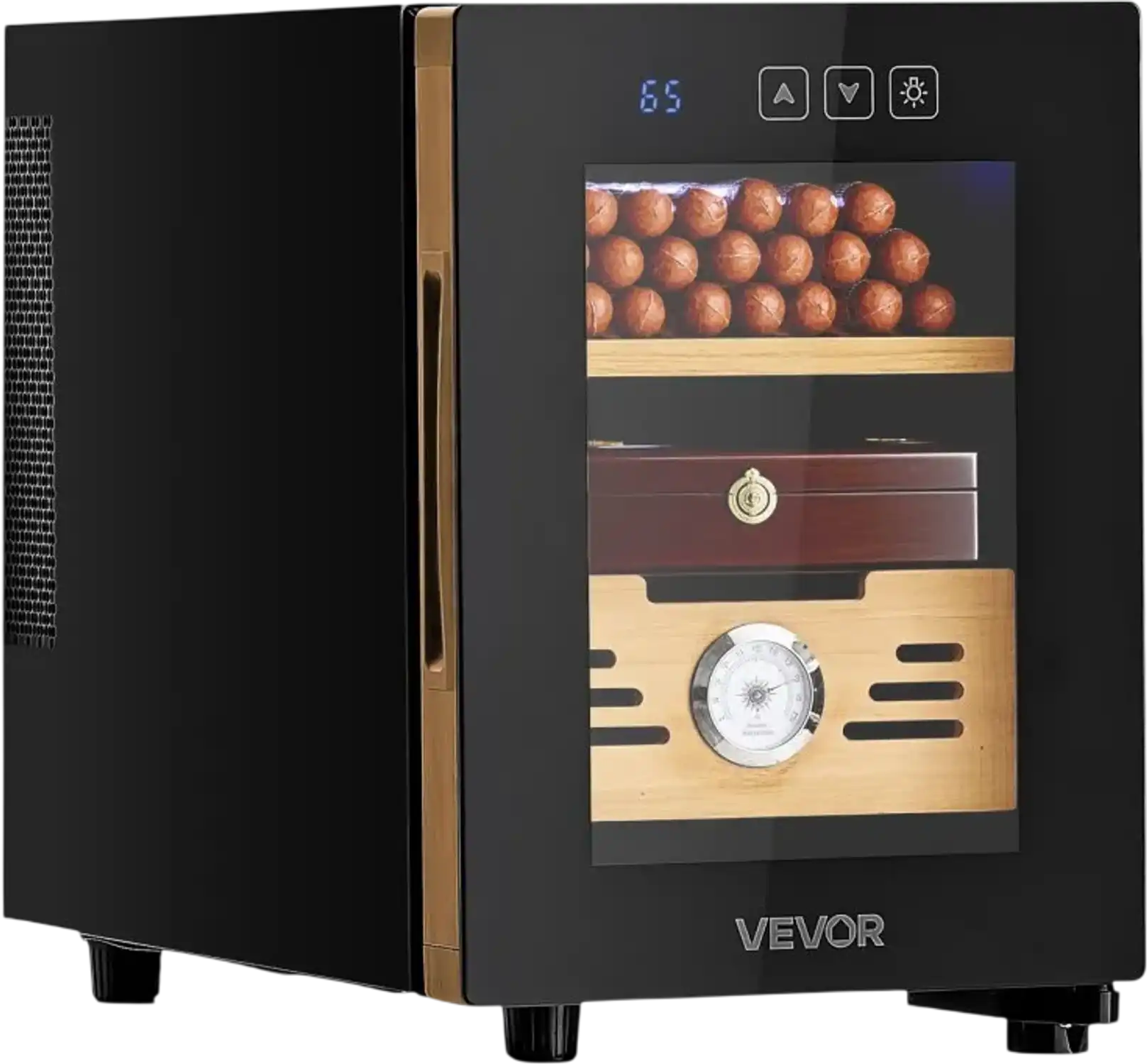 Vevor Electric Humidor Cabinet 16L 100-Count Temperature-Controlled Spanish Cedar New