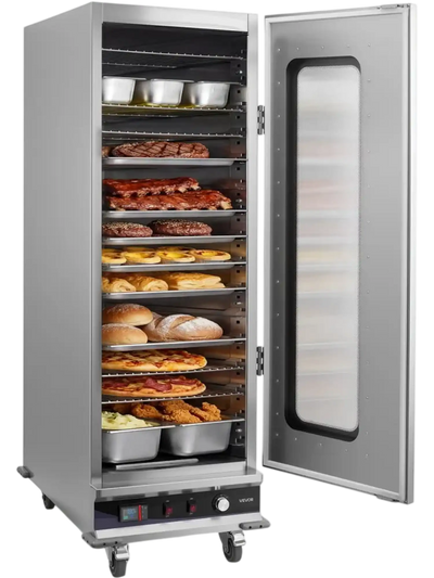 Vevor Food Warmer 16-Tier Commercial Warming Cabinet with Glass Door New