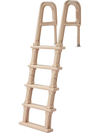 VEVOR Swimming Pool Ladder, Inclined 5-Step Double Handrails Stair, Non-slip Wide Step, 300 lbs Load Capacity, for 48-54 in Inground & Above-ground Pools, Any Deck Surface, Indoor & Outdoor, Taupe