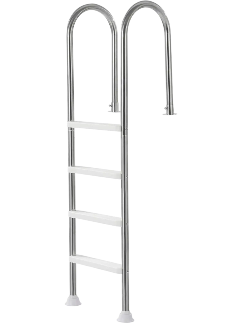 VEVOR Swimming Pool Ladder, 4-Step Double Handrails Stairs with Non-slip Heavy Duty Steps, Stainless Steel Load Capacity 265 lbs, for 54 In Inground Pools with Mounted Deck Board Indoor & Outdoor