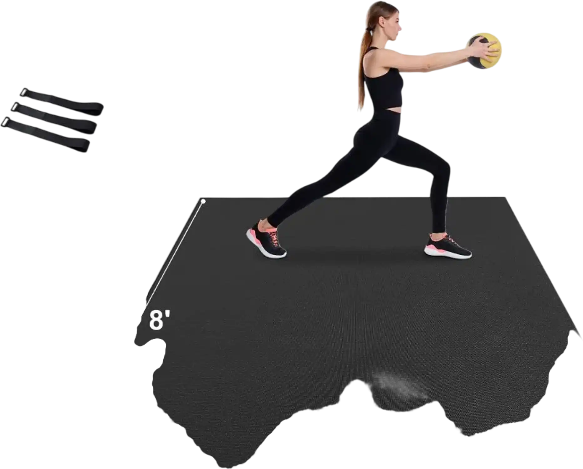Vevor Exercise Mat Non-Slip High-Density Yoga Fitness Mat 8' x 5' New