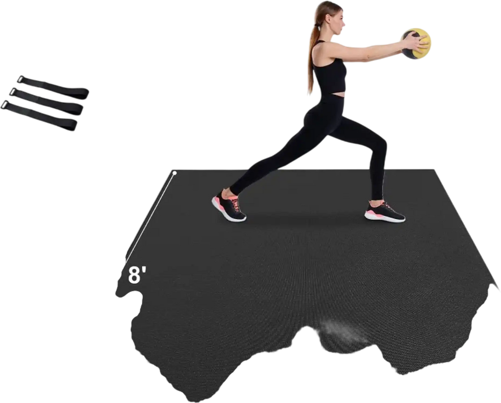 VEVOR Exercise Mat, Non Slip High Density Premium Yoga Mat, Exercise Yoga Mat for Men & Women, Fitness & Exercise Mat with Bag & Carry Strap, for All Types of Home Yoga, Pilate & Floor Workout (8x5ft)