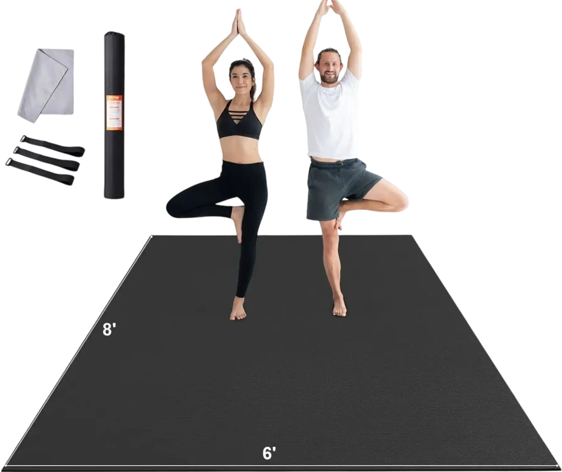 Vevor Exercise Mat High-Density Non-Slip Home Gym Yoga Mat 8'x6' New