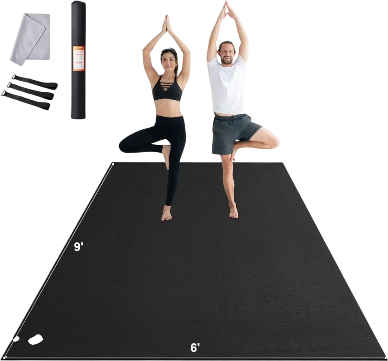 Vevor Exercise Mat Non-Slip High Density Premium Yoga Mat 9'x6' New