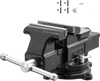 VEVOR Heavy Duty Bench Vise, 4" Jaw Width, Multi-Purpose Ductile Iron Bench Vise with Anvil and 360-Degree Locking Swivel Base, 2.24" Throat Depth, 4.7" Max Jaw Opening, for Drilling, Pipe Cutting