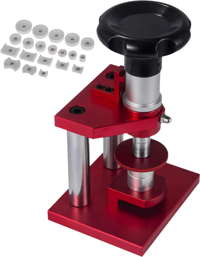 VEVOR Watch Repair Tools Watch Press with 20Dies Watch Case Closer For Close Snap Off Watch Back Cover Capper Back Closing Machine Bench Tool Crystal Bezel Press Case Watchmaker Watch Repair Tool