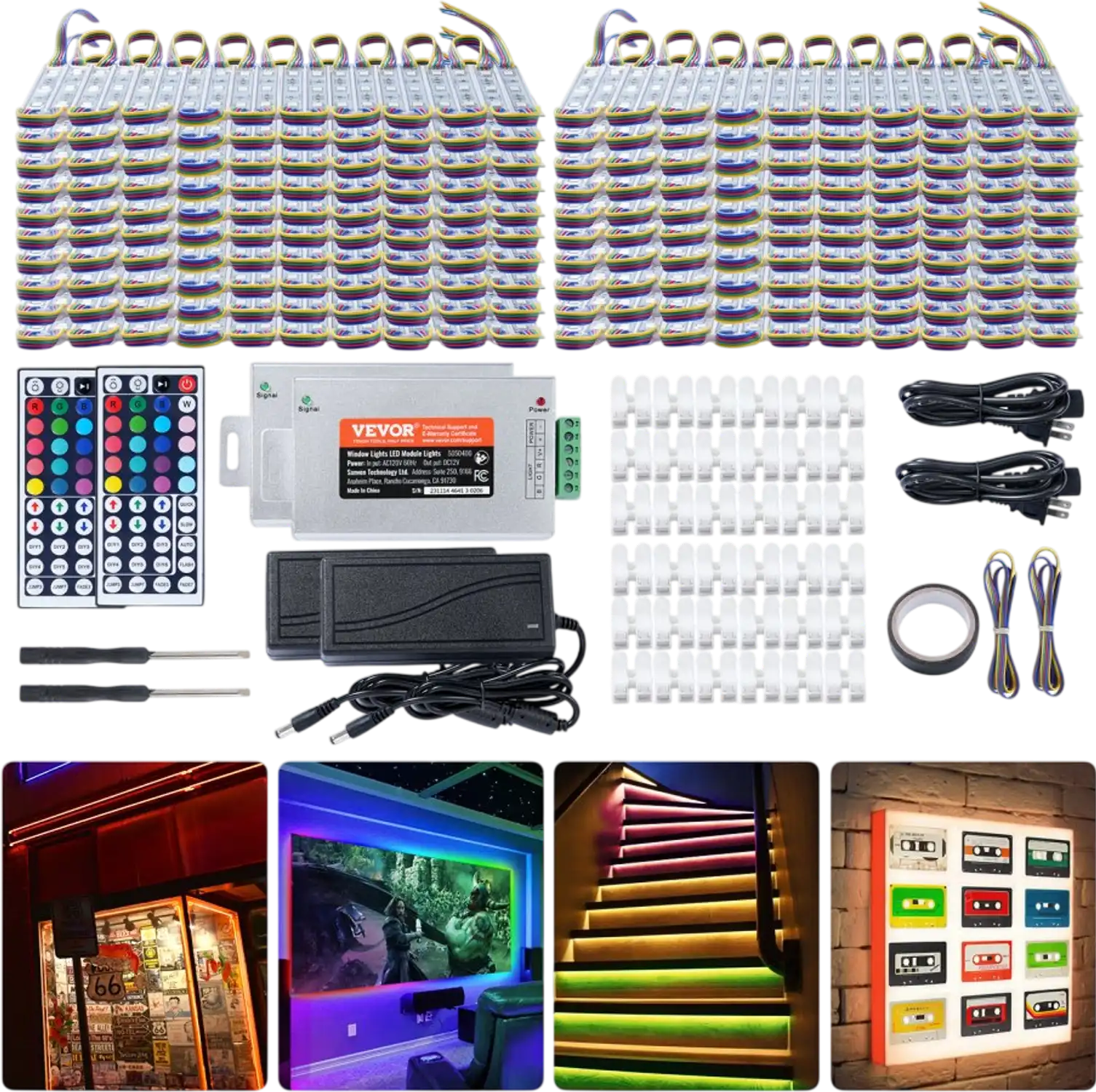 Vevor LED Storefront Lights 207' RGB Color Changing Window Module Lights New