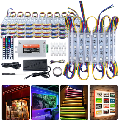 Vevor LED Storefront Lights 41' RGB Color-Changing Window Module Lights with Remote New