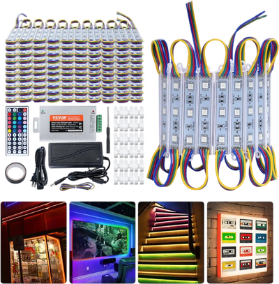 Vevor LED Storefront Lights 103' RGB Color Changing Window Sign Modules with Remote New