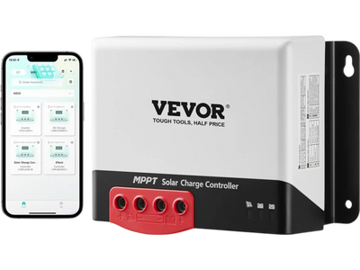 Vevor MPPT Solar Charge Controller 30A 12V/24V Bluetooth 98% Efficiency New